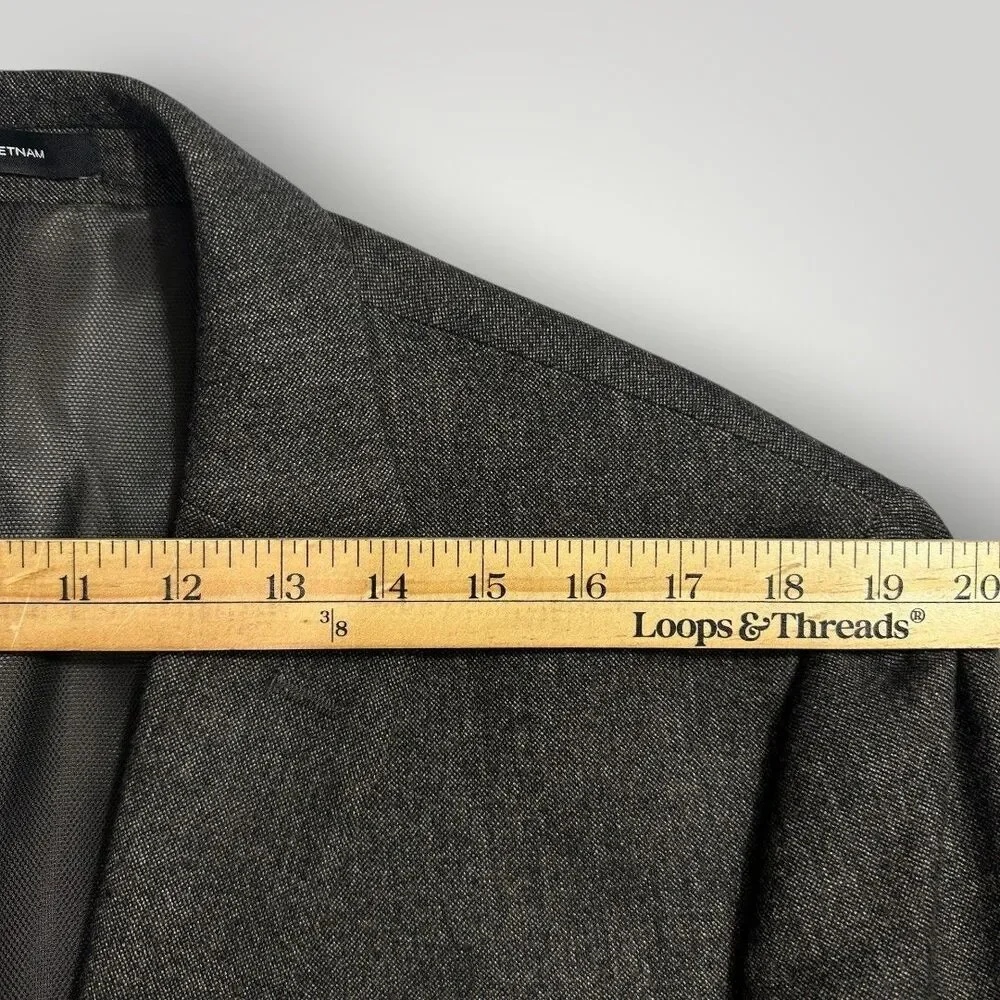 KENNETH COLE Mens Blazer 44L Sport Coat Two Button Suit Jacket Wool/Cotton